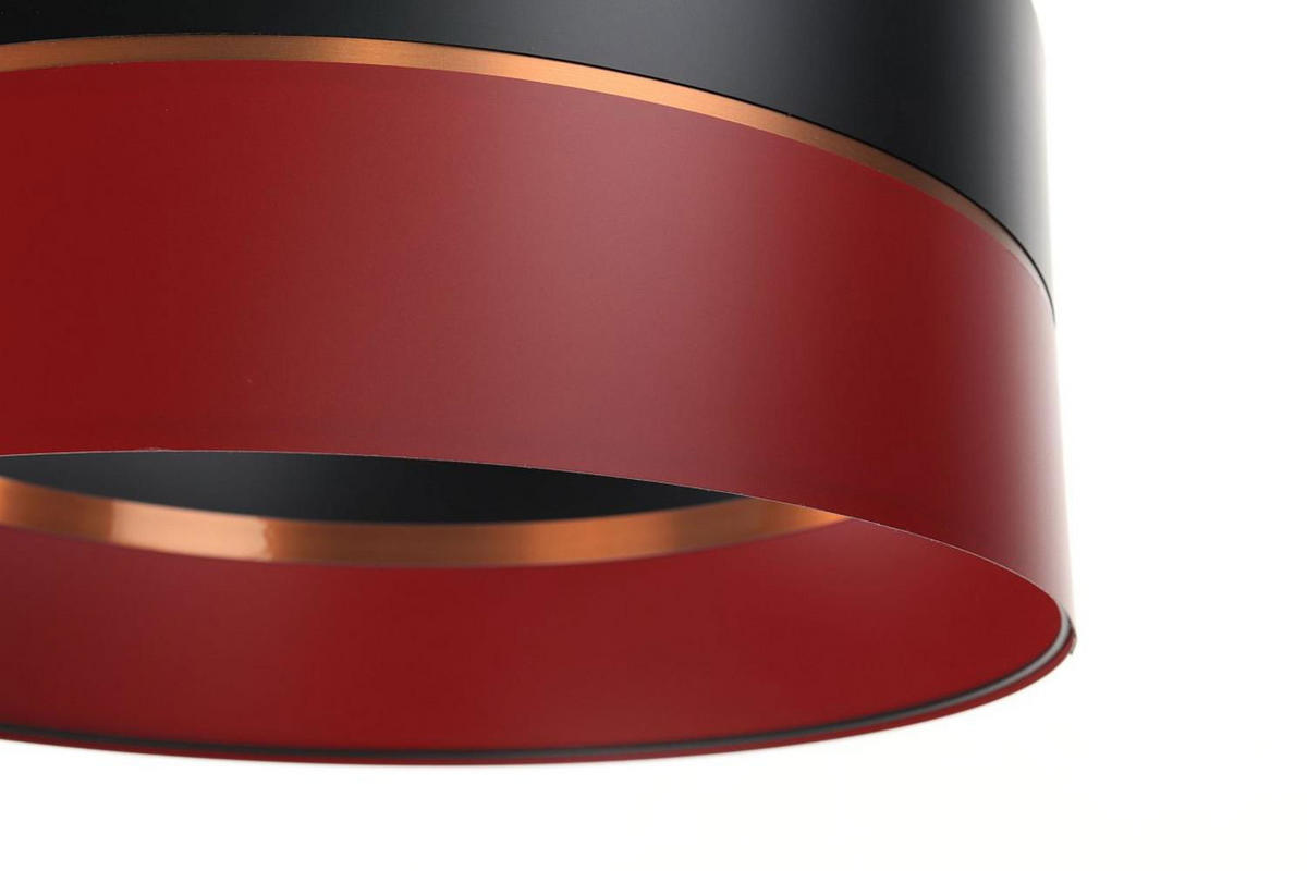 HÄNGELEUCHTE Rot 50/21 cm - Rot/Schwarz, Kunststoff (50/0.8/21cm) - ONZENO