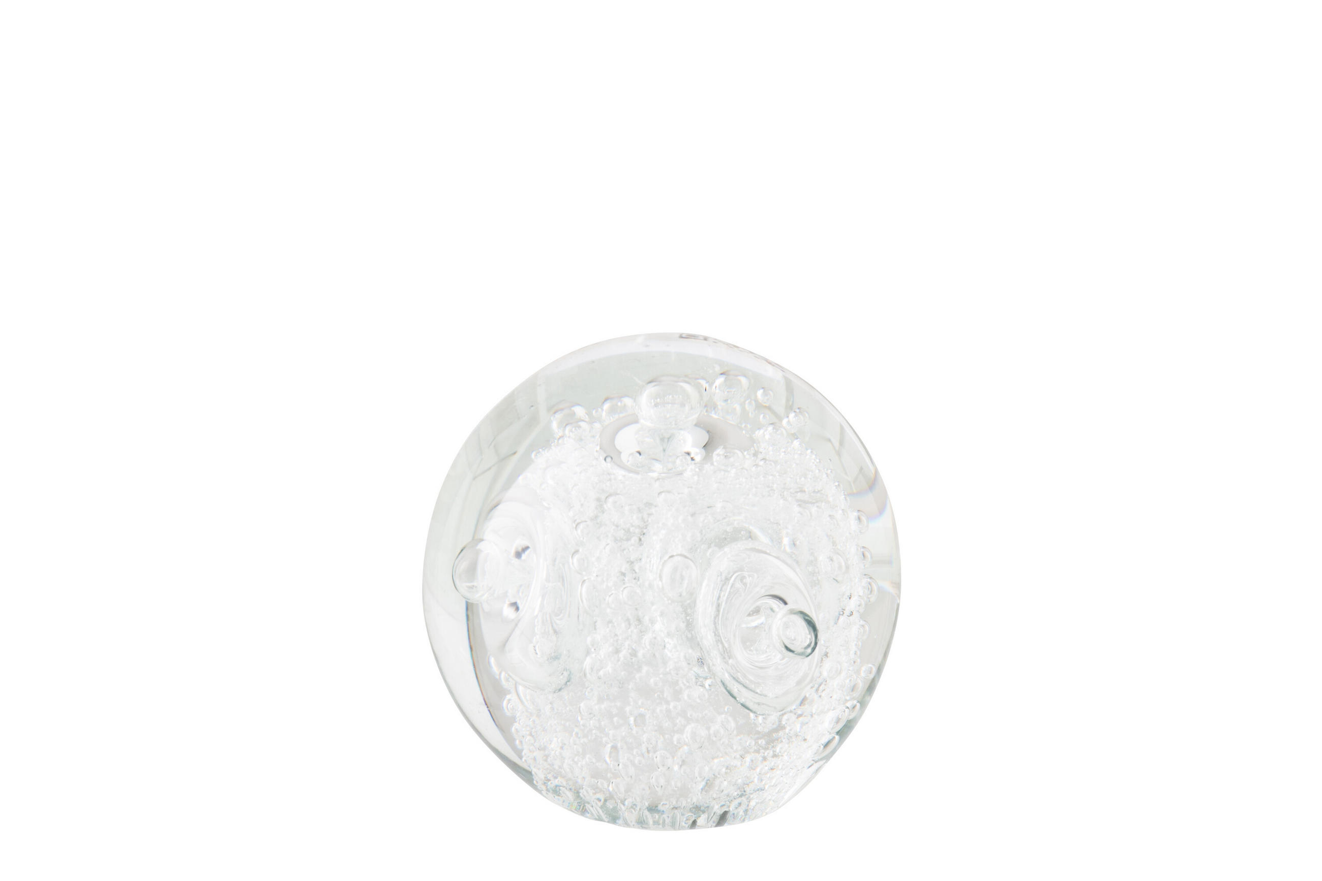 BRIEFBESCHWERER RINGE BALL - Transparent, Glas (8/8/8cm) - J-Line