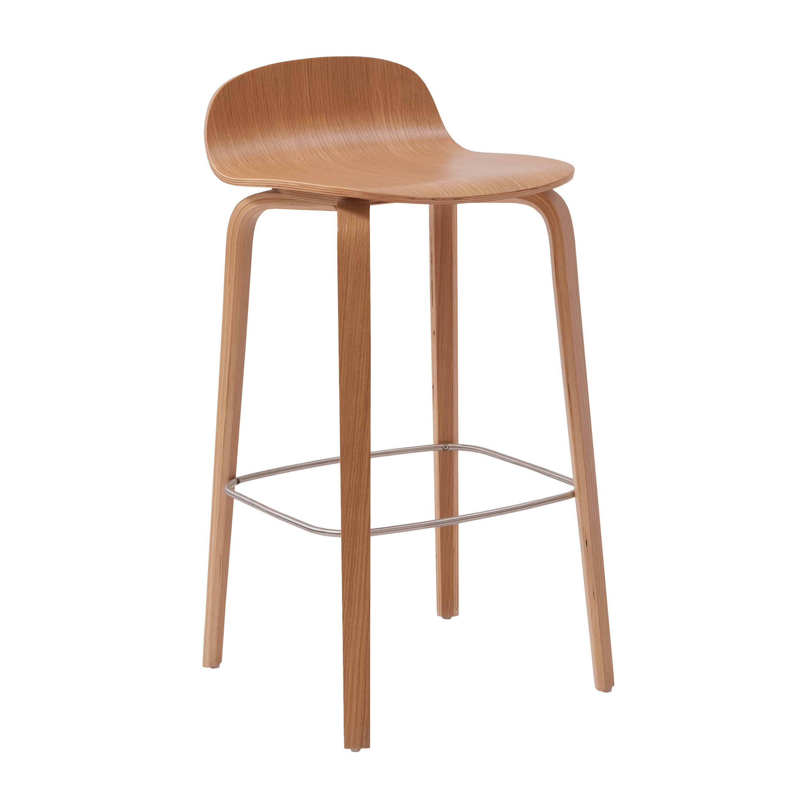BARHOCKER, Braun - Braun, Holz (40/80/38cm) - Oviala