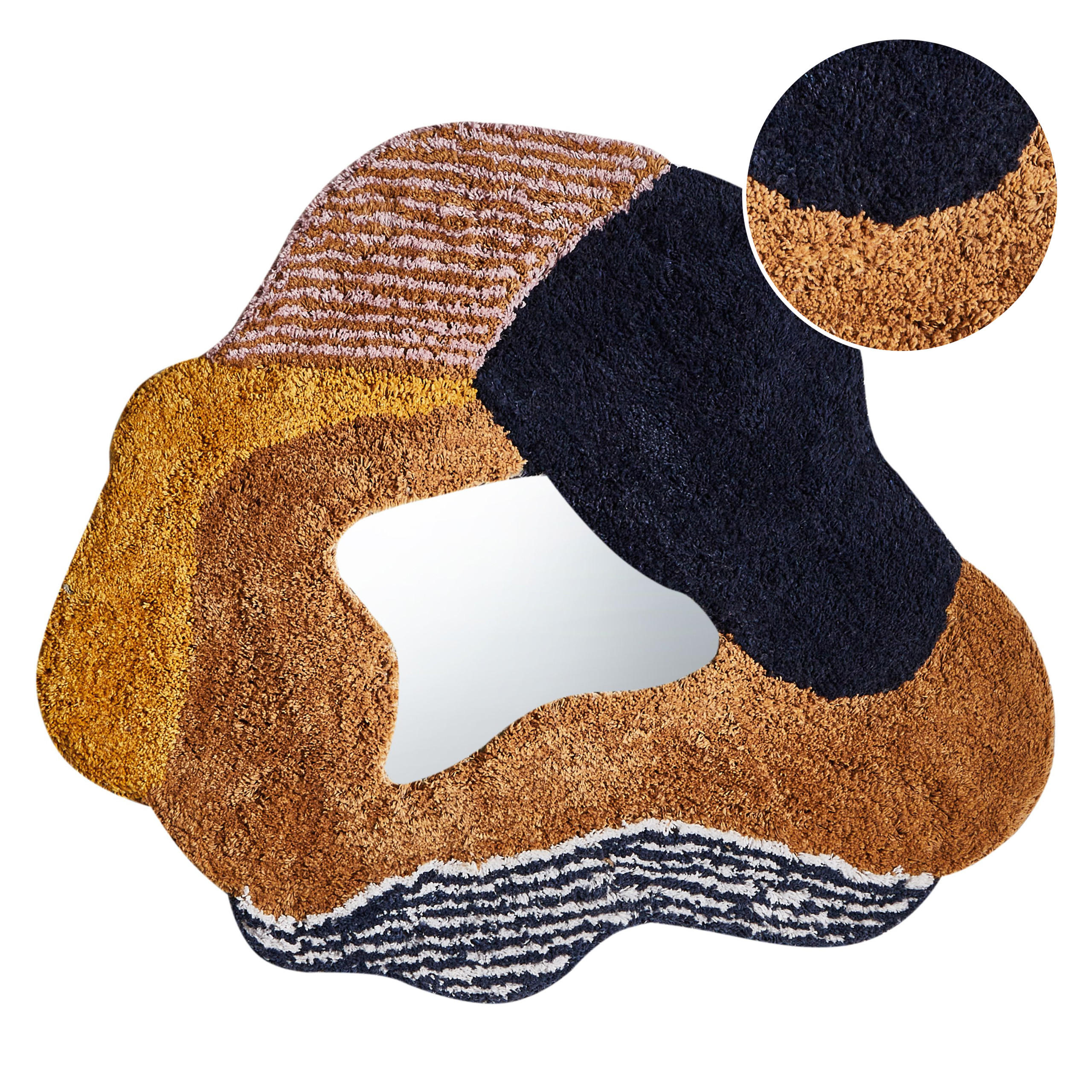 Beliani Wandspiegel Mehrfarbig 60x62x2 cm