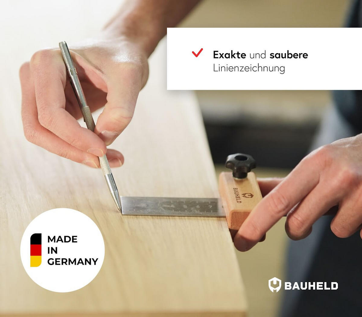 ANREISSNADEL Metall 150 mm Hartmetallspitze - Silberfarben, Metall (15/0.5/1cm) - BAUHELD