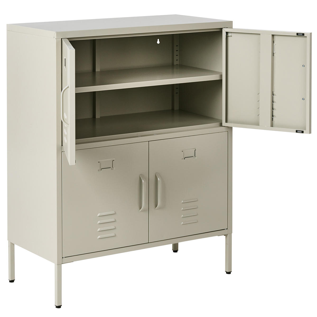DULAP DE BIROU metal bej deschis Holbeck - bej, metal (80/101/40cm) - Beliani