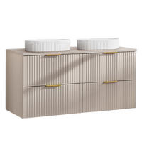 DOPPELWASCHTISCH Adelaide-56 - Beige, Holzwerkstoff (121/70/47cm) - Lomado
