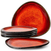 DESSERTTELLER PRIMA 6-tlg, Rot - Rot, Keramik (24/26/2cm) - KONSIMO®