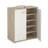 SCHUHSCHRANK LENNIS - Weiß/Sonoma Eiche, Holzwerkstoff (60/70/35cm) - CARO-Möbel
