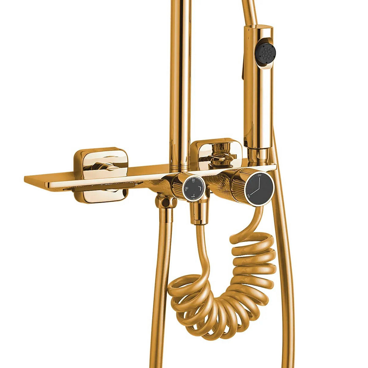 DUSCHGARNITUR Rea Helix Gold - Goldfarben, Metall (30/114.5/38cm) - REA