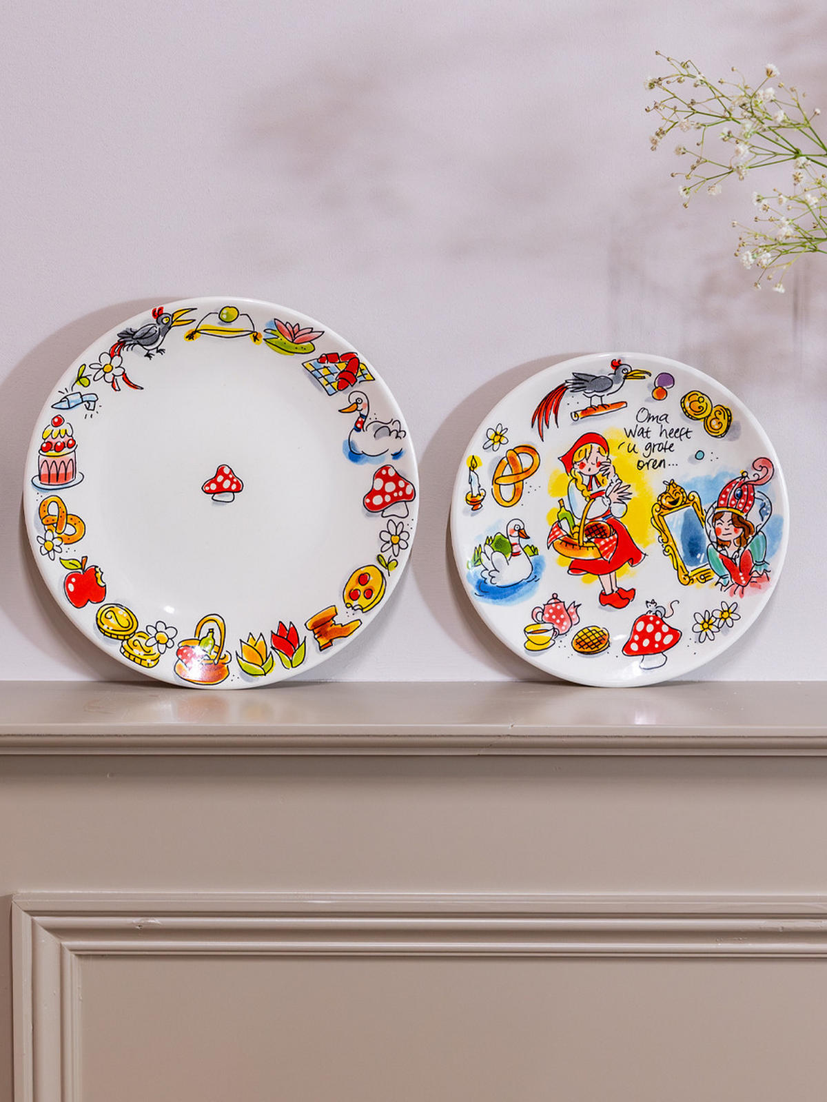 TELLER Efteling Der Musikalische Pilz in Bunt - 22cm - Multicolor, Keramik (21.8/21.8/2.5cm) - Blond Amsterdam