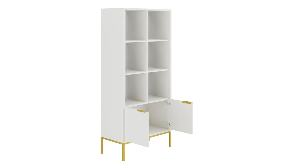 BÜCHERREGAL Austin 40/171,3/80 cm - Weiß, Holzwerkstoff (40/171/80cm) - Kocot Kids
