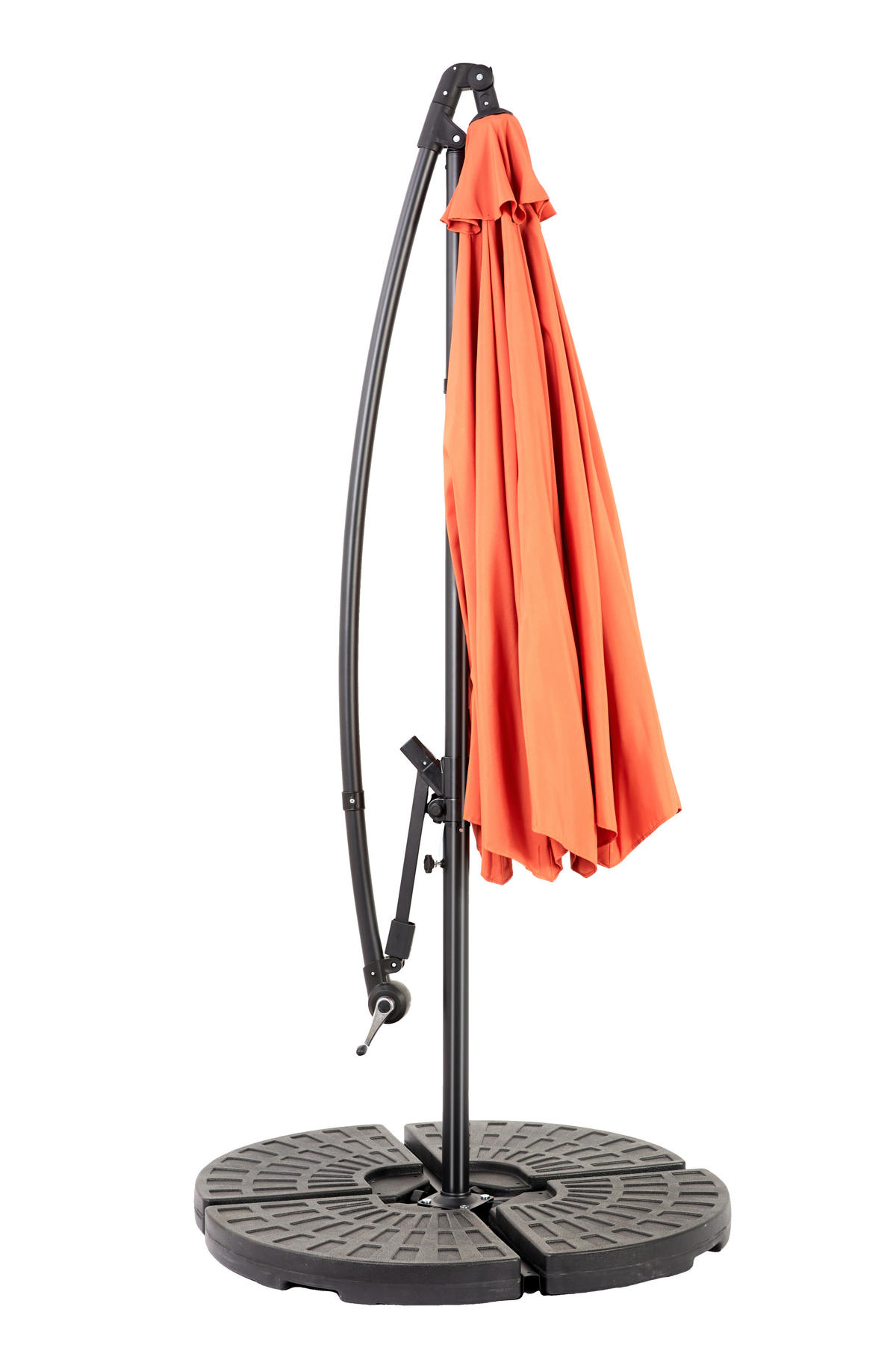 SONNENSCHIRM Rechteckiger Doppelseitig Orange 4,5 m - Orange, Metall (294/294cm) - ComfortXL