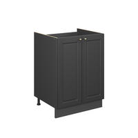 SPÜLENUNTERSCHRANK Fame-Line, Anthrazit-Gold Landhaus/Anthrazit, 60 cm - Anthrazit, Holzwerkstoff (60/82/51.6cm) - Vicco