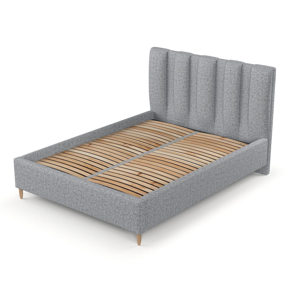 POLSTERBETT Loom 140/200 cm Grau im Riva Stoff - Naturfarben/Grau, Holz/Holzwerkstoff (140/200cm) - AltaBeds