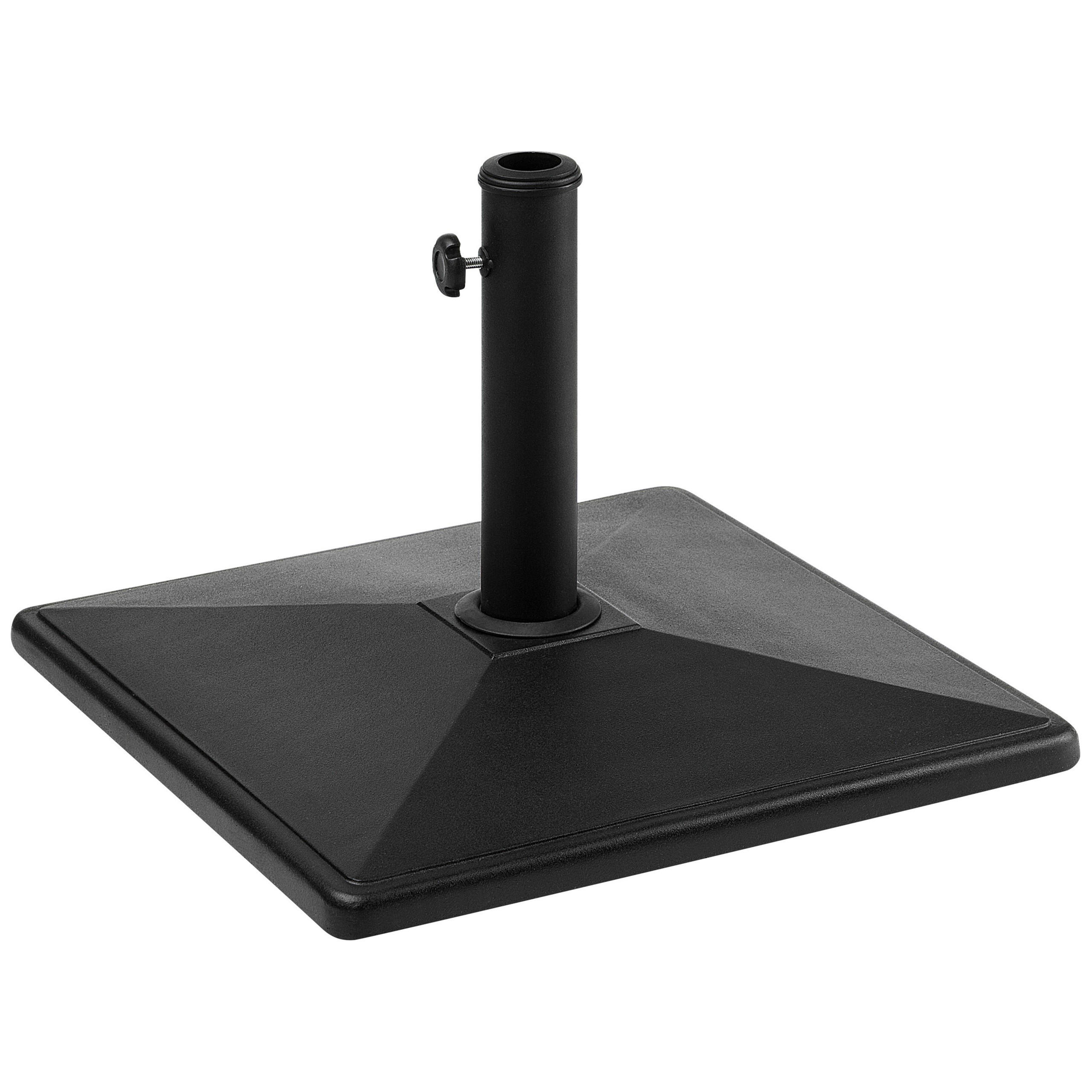 SONNENSCHIRMSTÄNDER schwarz 50/50 cm Cervo - Schwarz, Stein (50/50cm) - Beliani