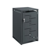 MÜLLTONNENBOX Metall Einzelbox 240 L 69,2×116,2×80,2 cm - Dunkelgrau, Metall (69/116/80cm) - SoBuy