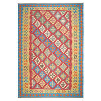 HANDWEBTEPPICH Kelim Gashgai Rot 297/206 cm Schurwolle - Rot, Textil (206/297cm) - Looma