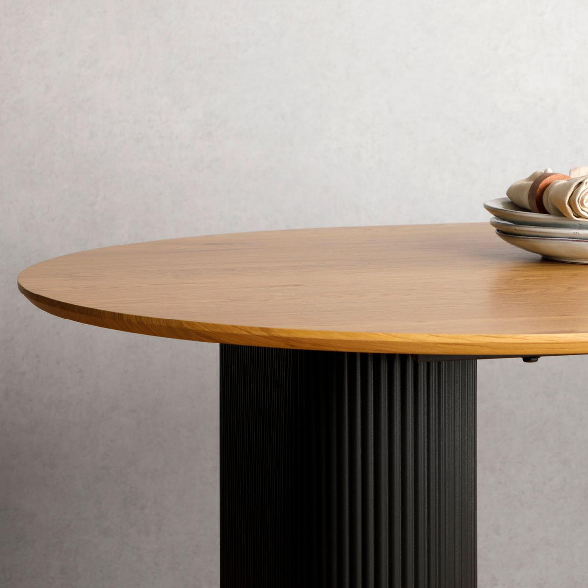 ESSTISCH MAXIM - Eichefarben, Metall (90/160/75cm) - IDIMEX