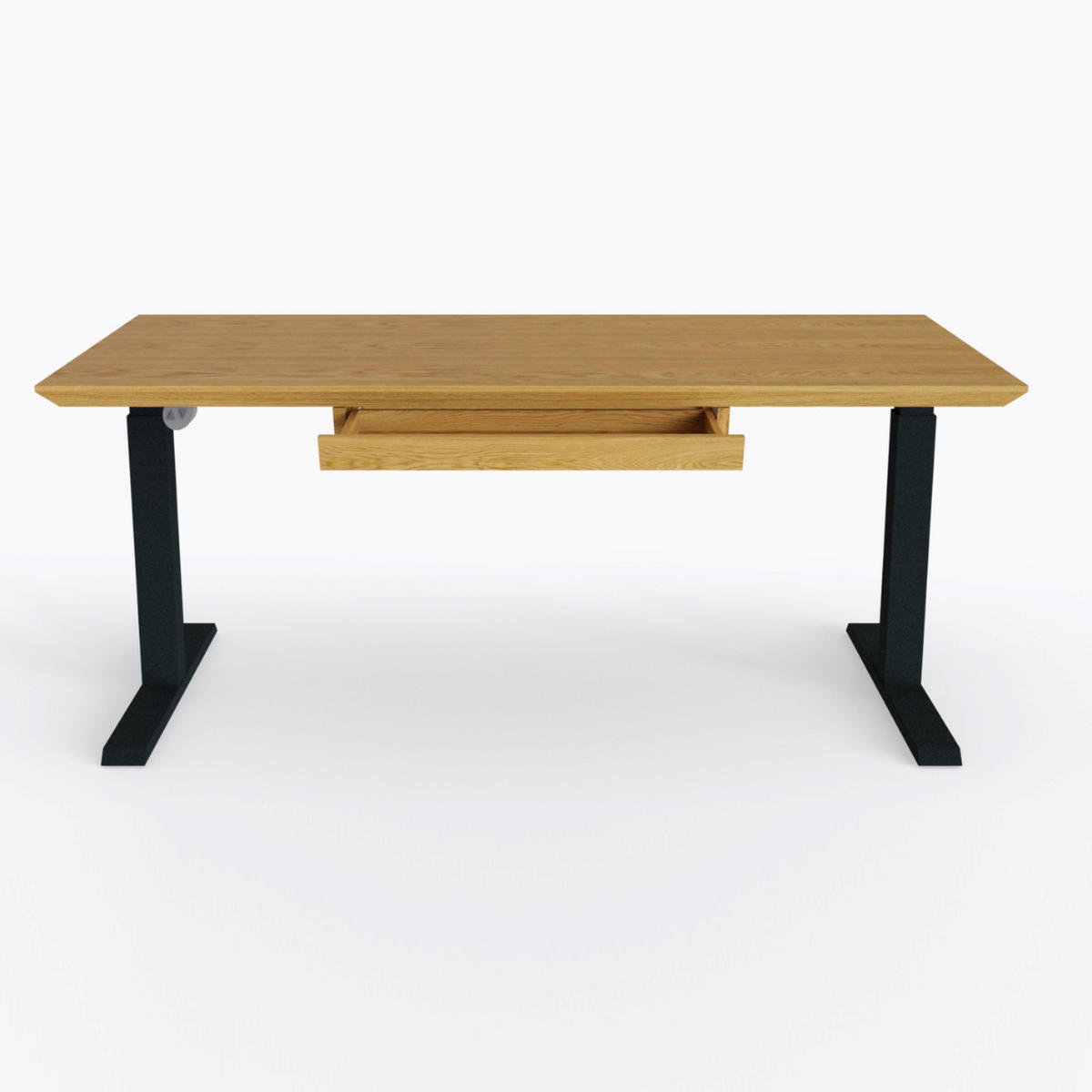 SCHREIBTISCH Höhenverstellbarer aus Holz COLIN - Eichefarben, Holz (80/150/75cm) - Rawood Furniture