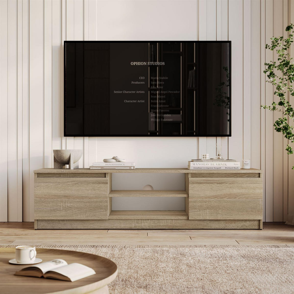 LOWBOARD HANA 140 cm Sonoma Eiche - Sonoma Eiche, Holzwerkstoff (140/36/40cm) - Lookway