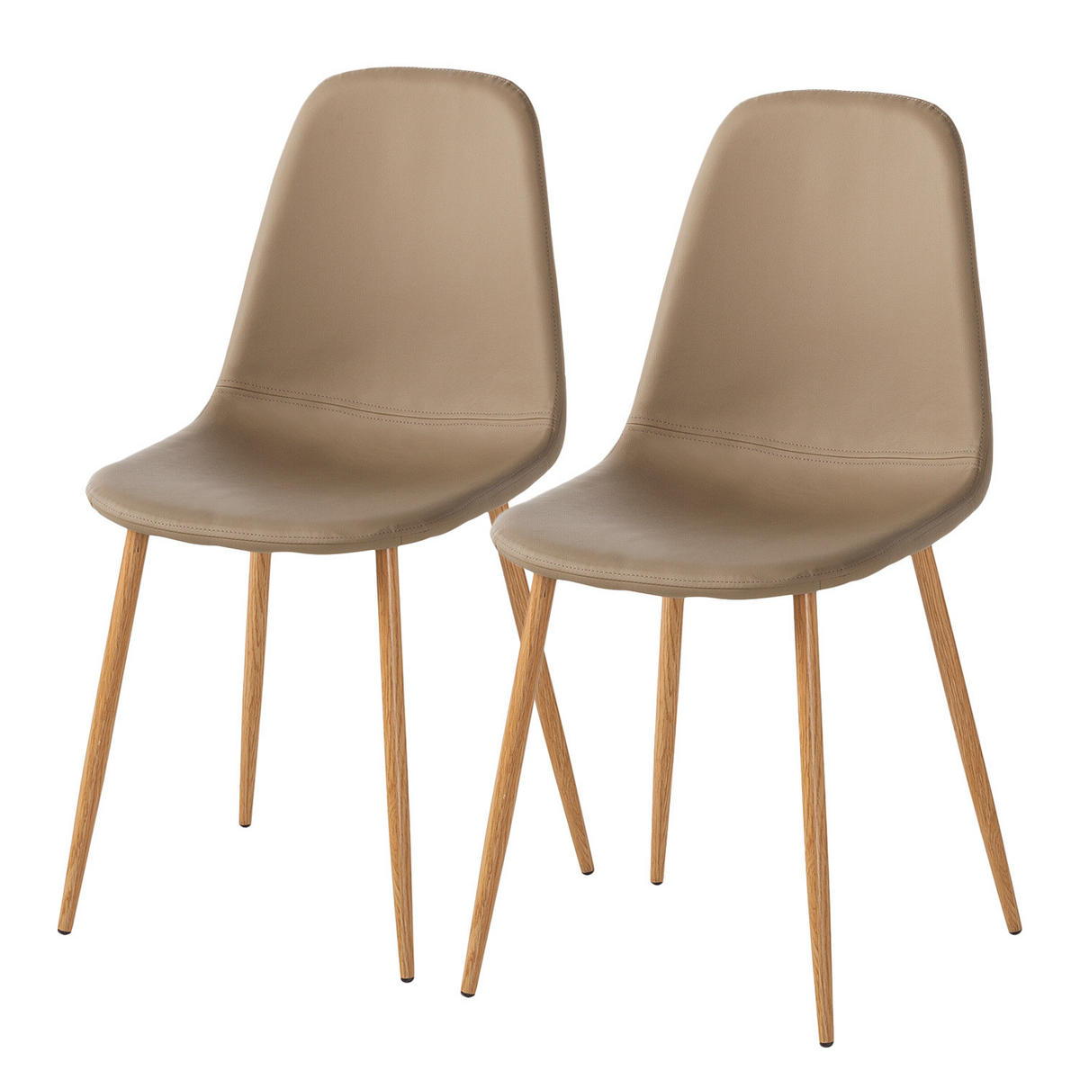 POLSTERSTUHL - Taupe, Kunststoff/Metall (44/87/52cm) - home24