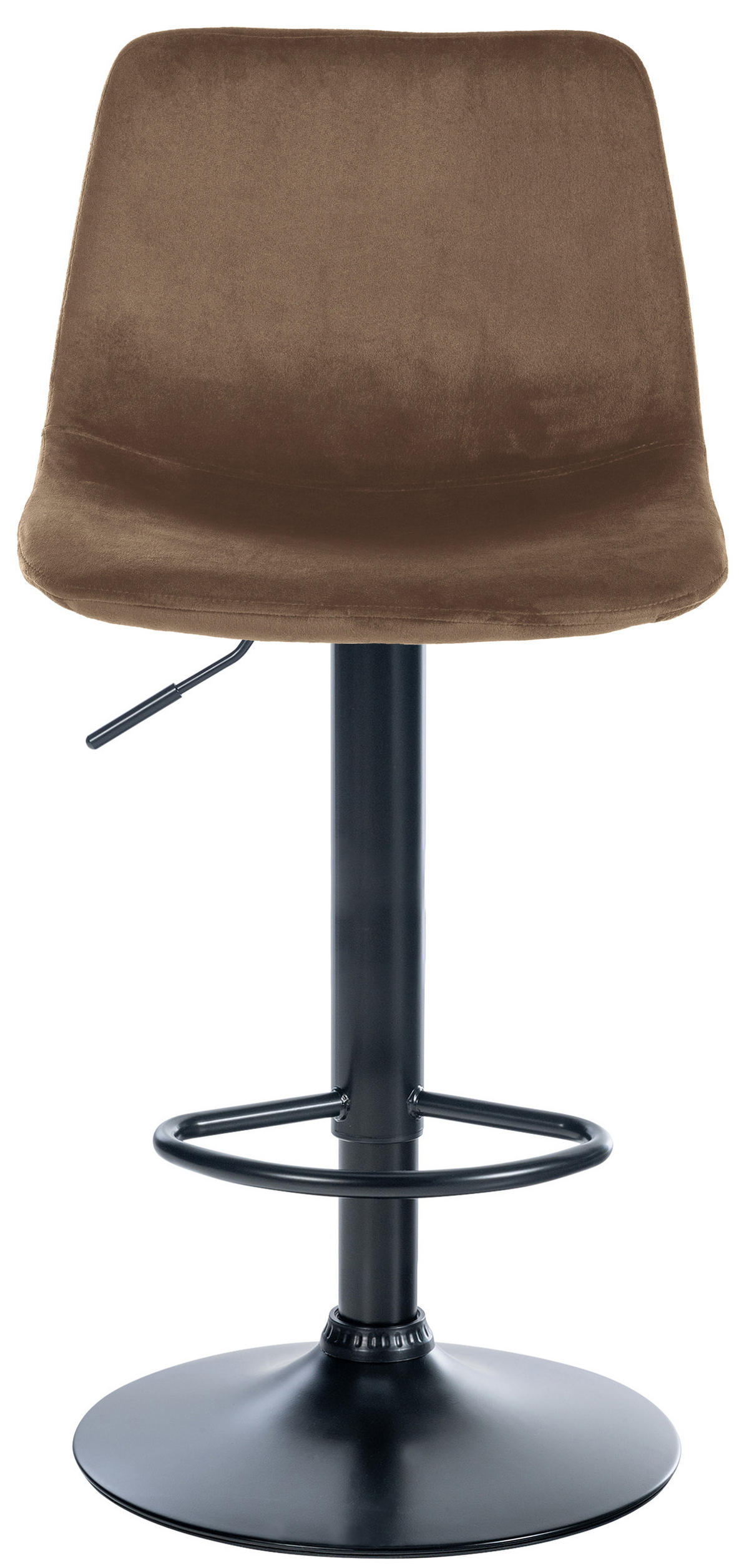 BARHOCKER Samt braun - Schwarz/Braun, Textil/Metall (44/88/43cm) - CLP
