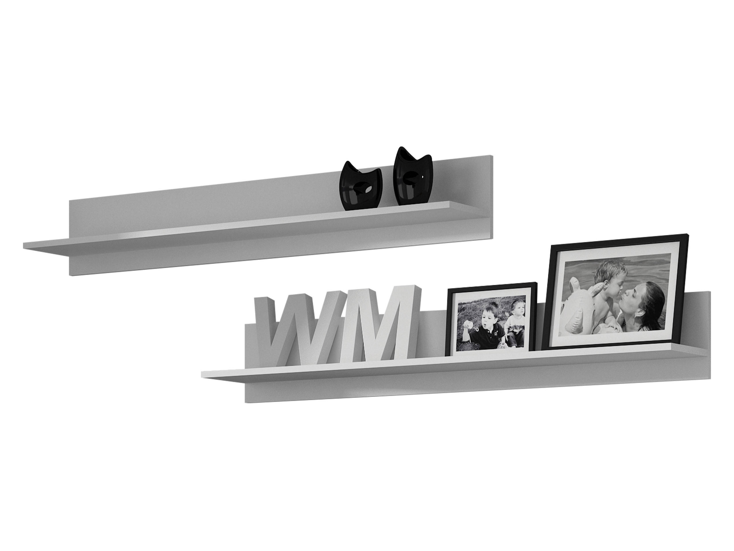 Mirjan24 Wandboardset Weiß 125x20x20 cm