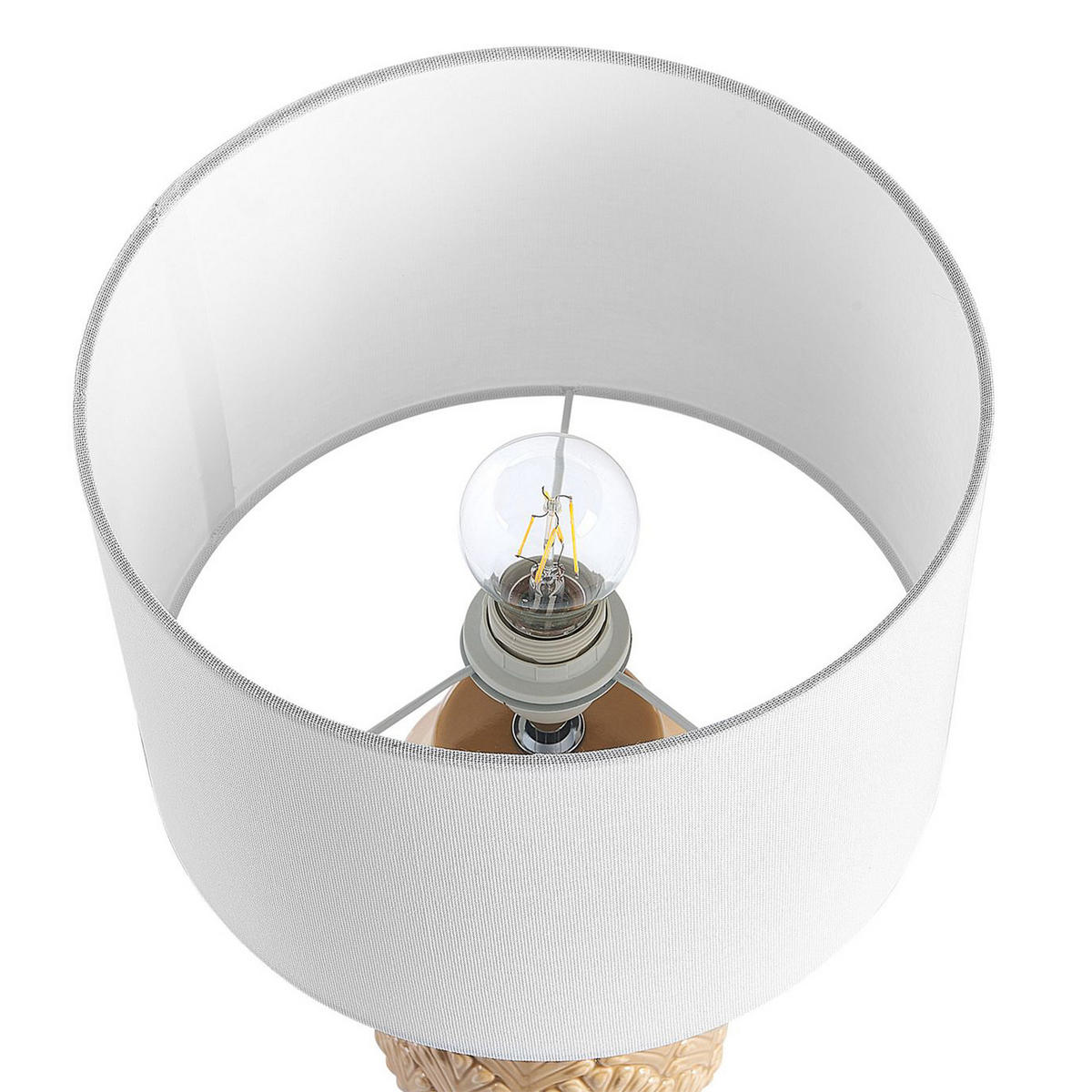 TISCHLAMPE Balao 28/28/43 cm - Orange, Keramik (28/28/43cm) - Beliani