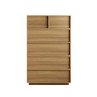 KOMMODE 80/48/127 cm aus MDF und Holzwerkstoff mit 6 Schubladen Eichefarben - Nussbaumfarben, Holzwerkstoff (80/127/48cm) - Modenvie