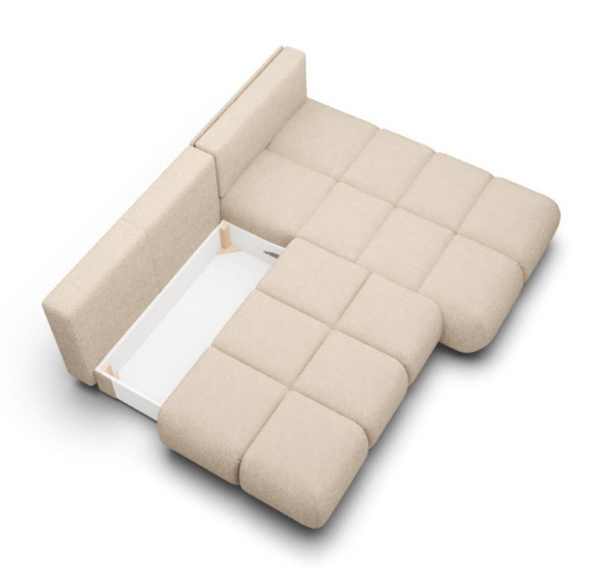 ECKSOFA Beige MILA Ausziehbar Rechts - Beige, Textil (177/230cm) - Sepro Meble