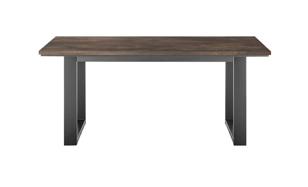 ESSTISCH M18 Thermo Oak & Anthrazit 160/77/81 cm - Graubraun, Holzwerkstoff (81/160/77cm) - Livojo