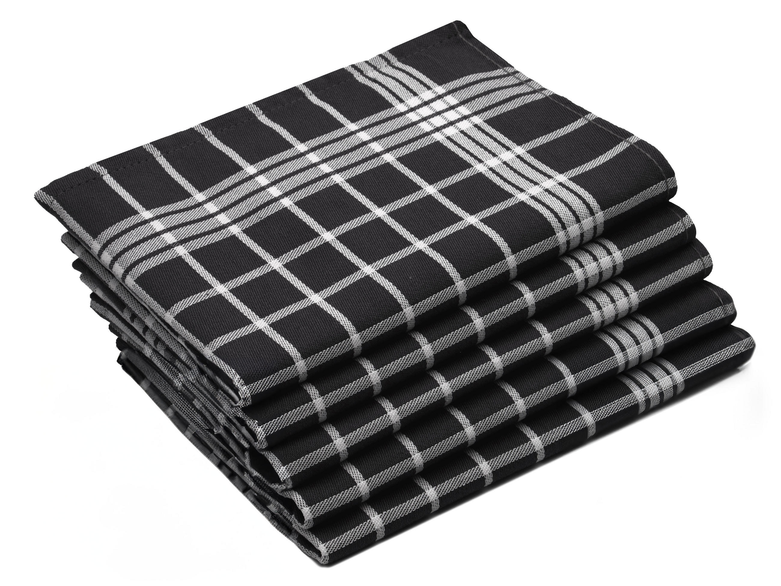 GESCHIRRTÜCHER, 5er-Set, 50x70 cm, 100% Baumwolle, Schwarz - Multicolor, Textil (50/70cm) - Zollner