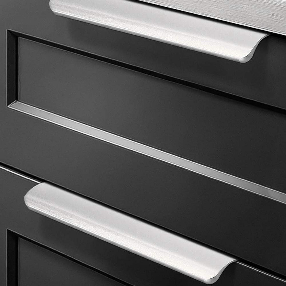MÖBELGRIFF 8er-Set 150 mm Aluminium - Weiß, Metall (4/3/15cm)