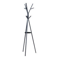 GARDEROBENSTÄNDER Edet - Schwarz, Holzwerkstoff/Metall (48/179/48cm) - [en.casa]