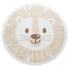 KINDERTEPPICH Löwe Kinderzimmer schmutzabweisend Beige Rund 200D - Beige, Textil (200/200cm) - KADIMA DESIGN