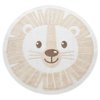 KINDERTEPPICH Löwe Kinderzimmer schmutzabweisend Beige Rund 200D - Beige, Textil (200/200cm) - KADIMA DESIGN