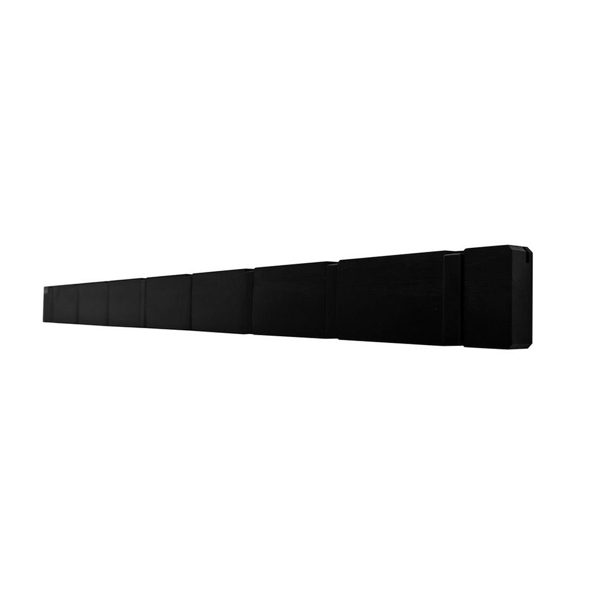 GARDEROBENLEISTE HOOK - Farbe: Schwarz, Menge: 8 x Haken - Schwarz, Holz (82/5.5/2cm) - Home Deluxe