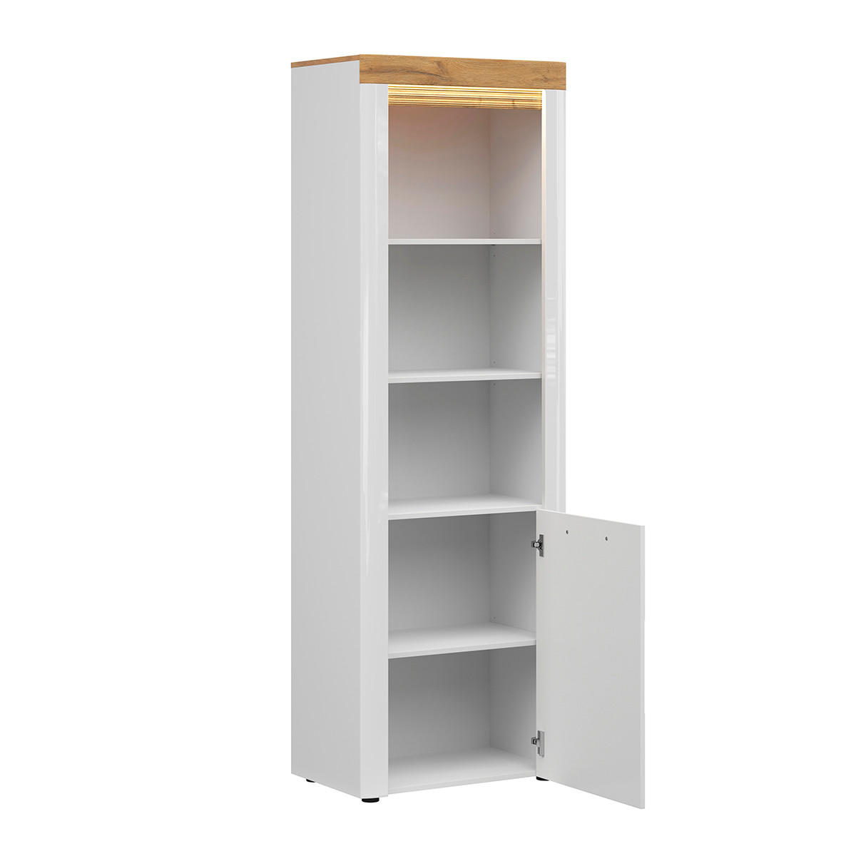 BÜCHERREGAL Nara Weiß und Holz - Weiß, Holzwerkstoff (68/205/42cm) - Petits-meubles