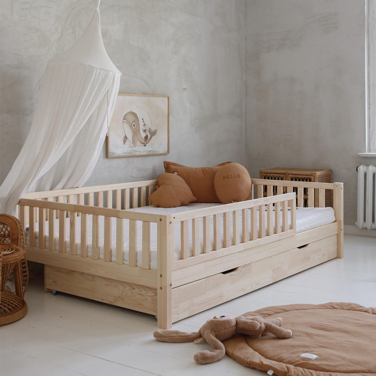 POSTEL 140/200 Agnès Přírodní dřevo - hnědá, dřevo (140/200cm) - Petits-meubles