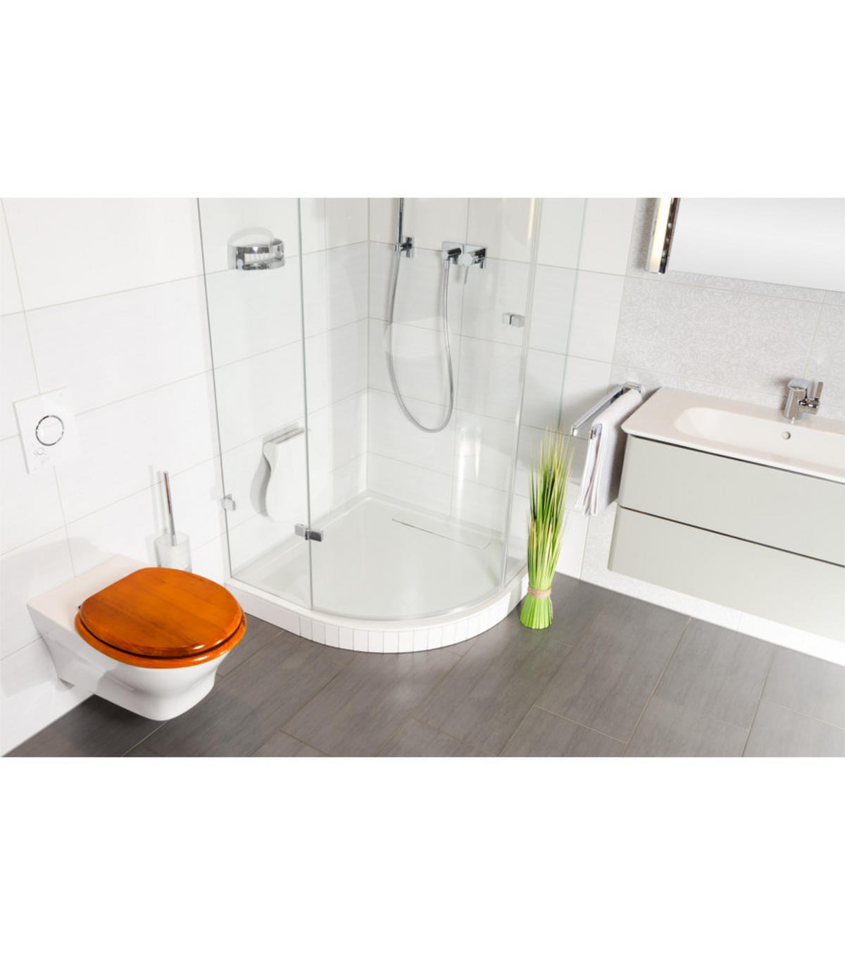 WC-SITZ Holz - Braun, Holzwerkstoff (38/6/47cm) - Sanilo