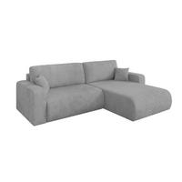 ROHOVÁ SEDAČKA s funkcí spaní, otoman vpravo BERY-L 276x193x88 šedá manšestr - šedá/černá, kompozitní dřevo/textil (276/193cm) - ALTDECOR