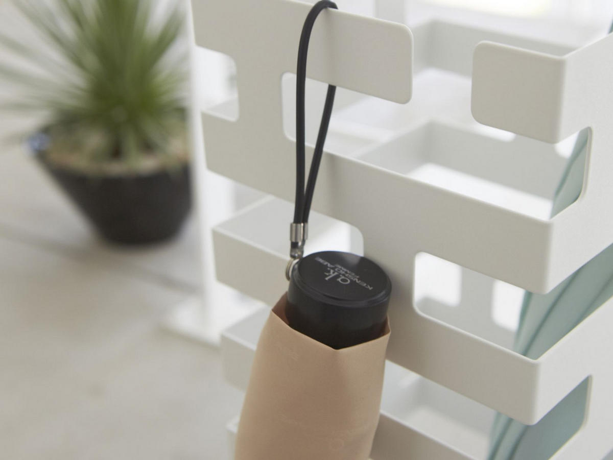 SCHIRMSTÄNDER Brick weiß 15/43/15 cm - Weiß, Metall (15/43/15cm) - Yamazaki