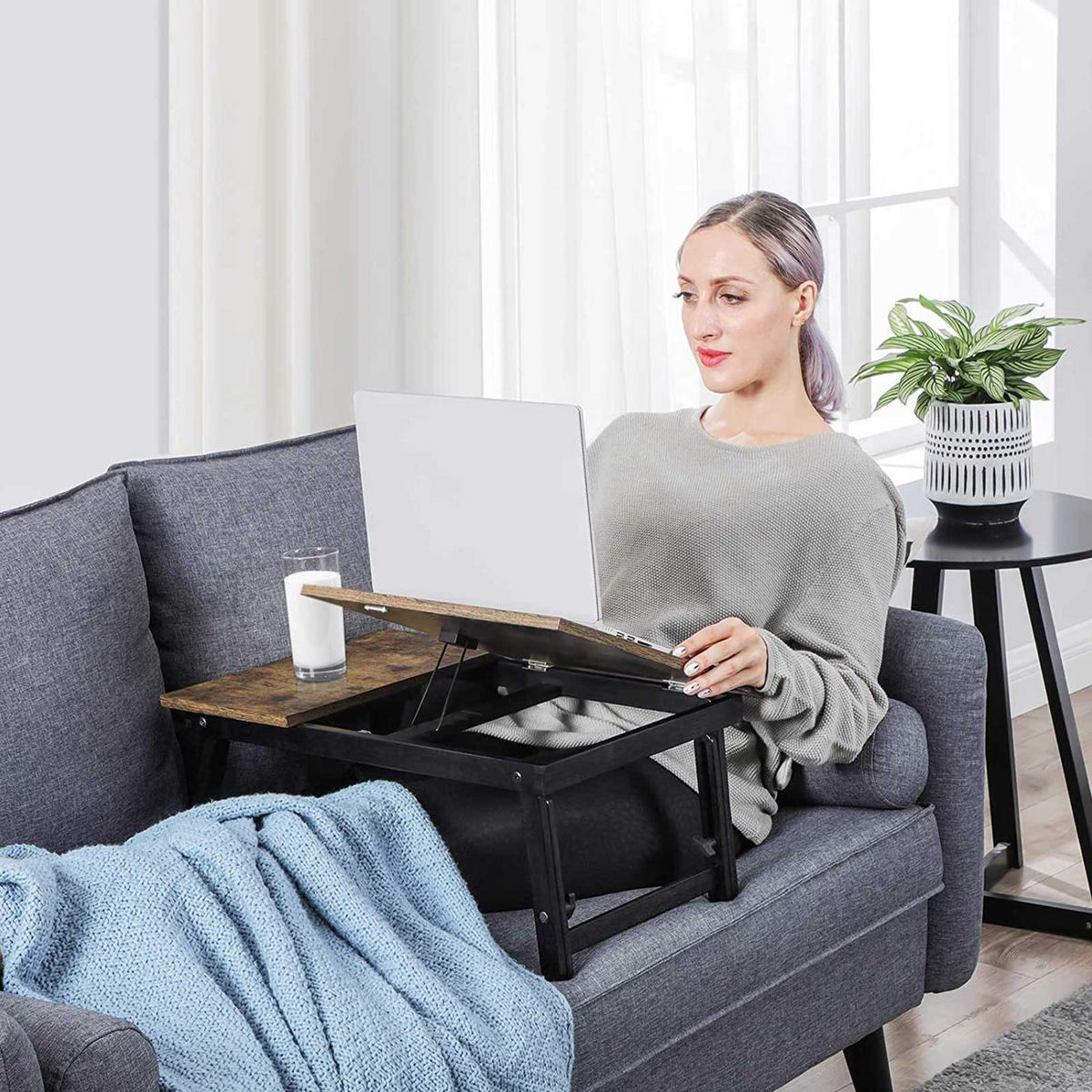 LAPTOPSTÄNDER - Braun, Holz (55/35/23cm) - Hansiro