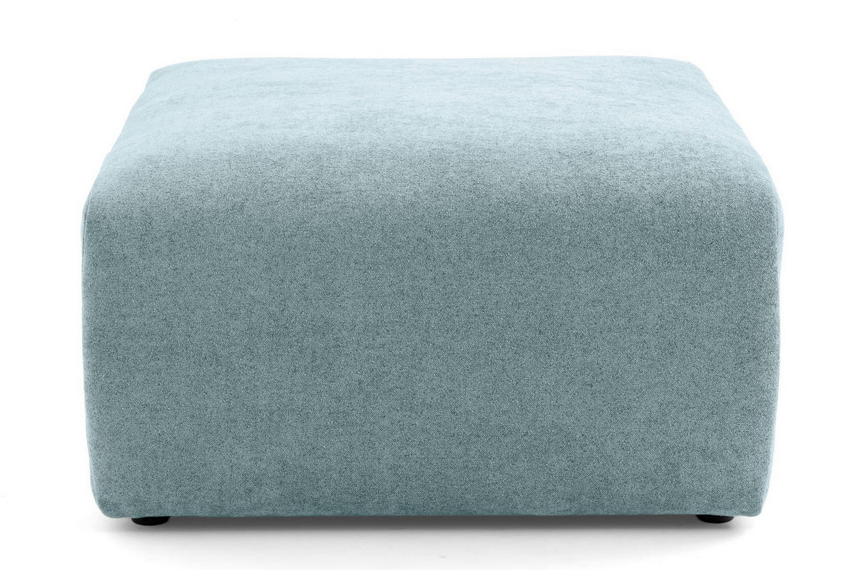 5-SITZER modulares Ecksofa HEAVEN SET 5 Rechts, Breite 380 cm Webstoff Blaugrau - Blaugrau/Schwarz, Holz/Kunststoff (245/380cm) - Muffo