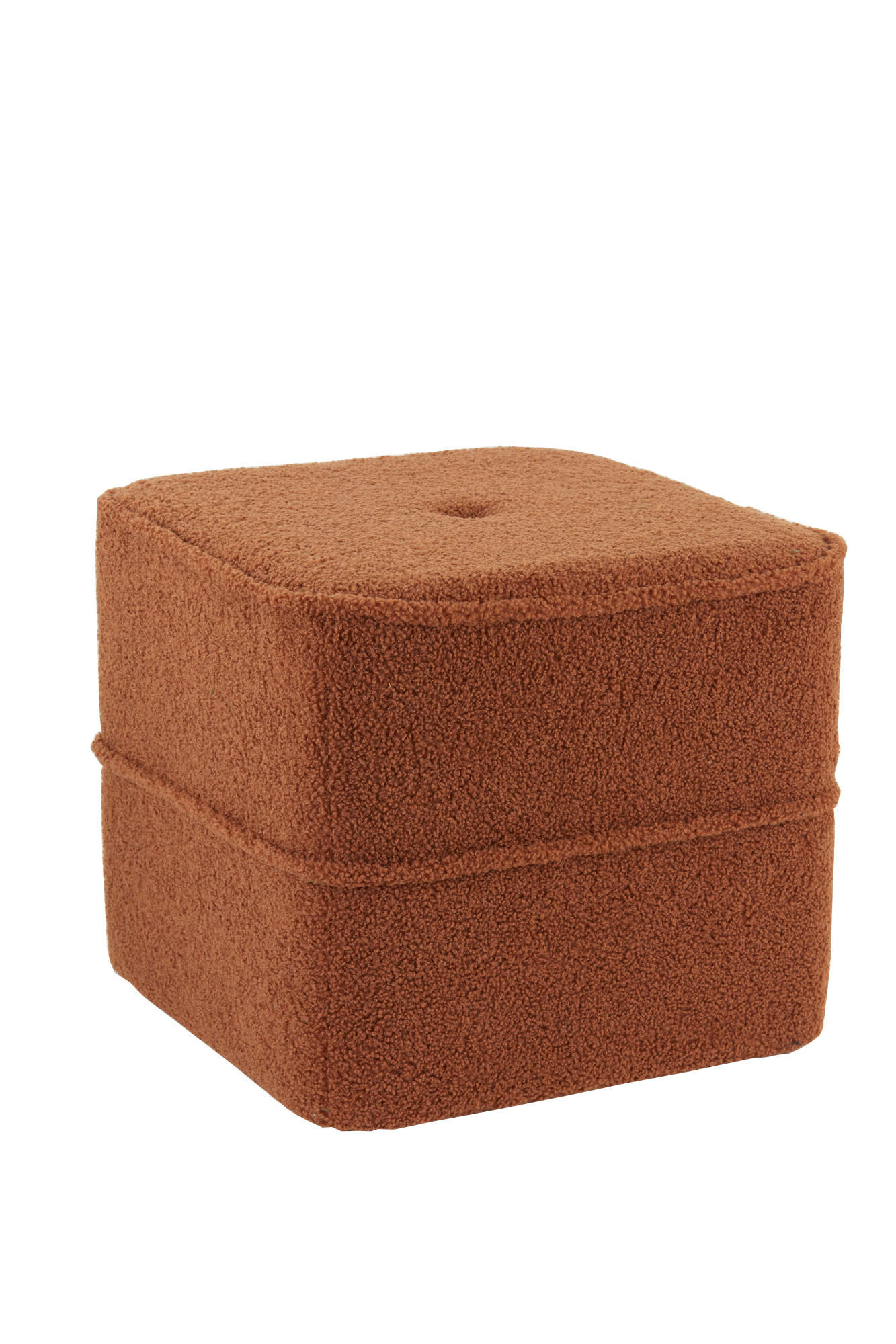 SITZPOUF Kiki Orange 40/40/35 cm - Orange, Holz (40/35/40cm) - Light & Living