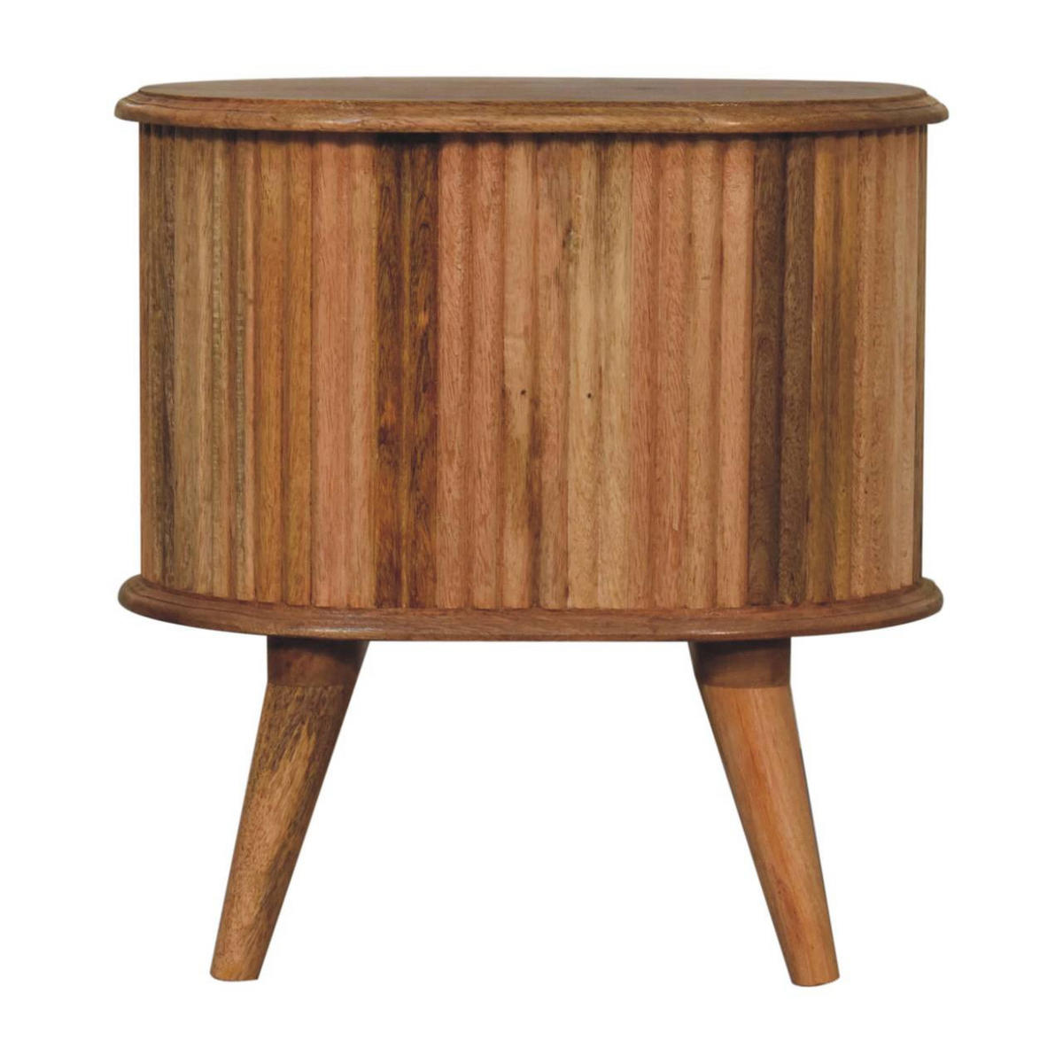 NACHTTISCH Soba mit 2 Schubladen, Nordische Beine, Beige - Beige/Messingfarben, Mangoholz/Holz (48/50/35cm) - Artisan Furniture