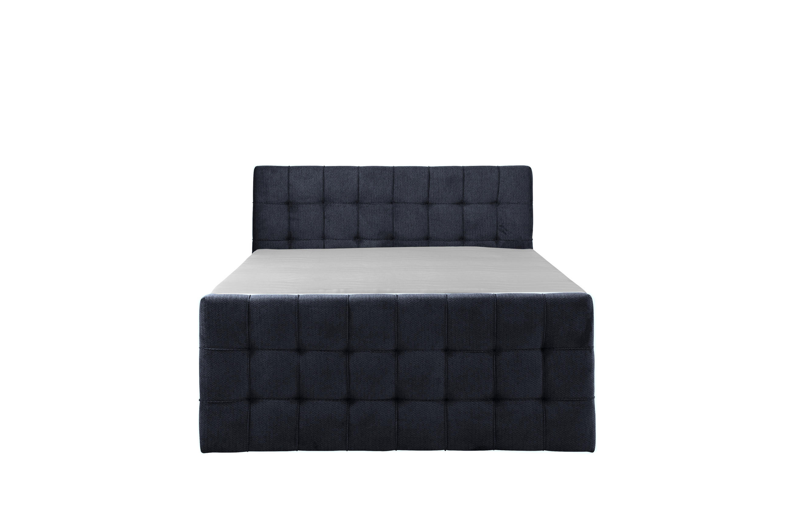 BOXSPRINGBETT IMPERIAL mit Topper und Bettkasten, Anthrazit, 140x200 cm - Anthrazit, Textil (140/200cm) - KS Home Concept