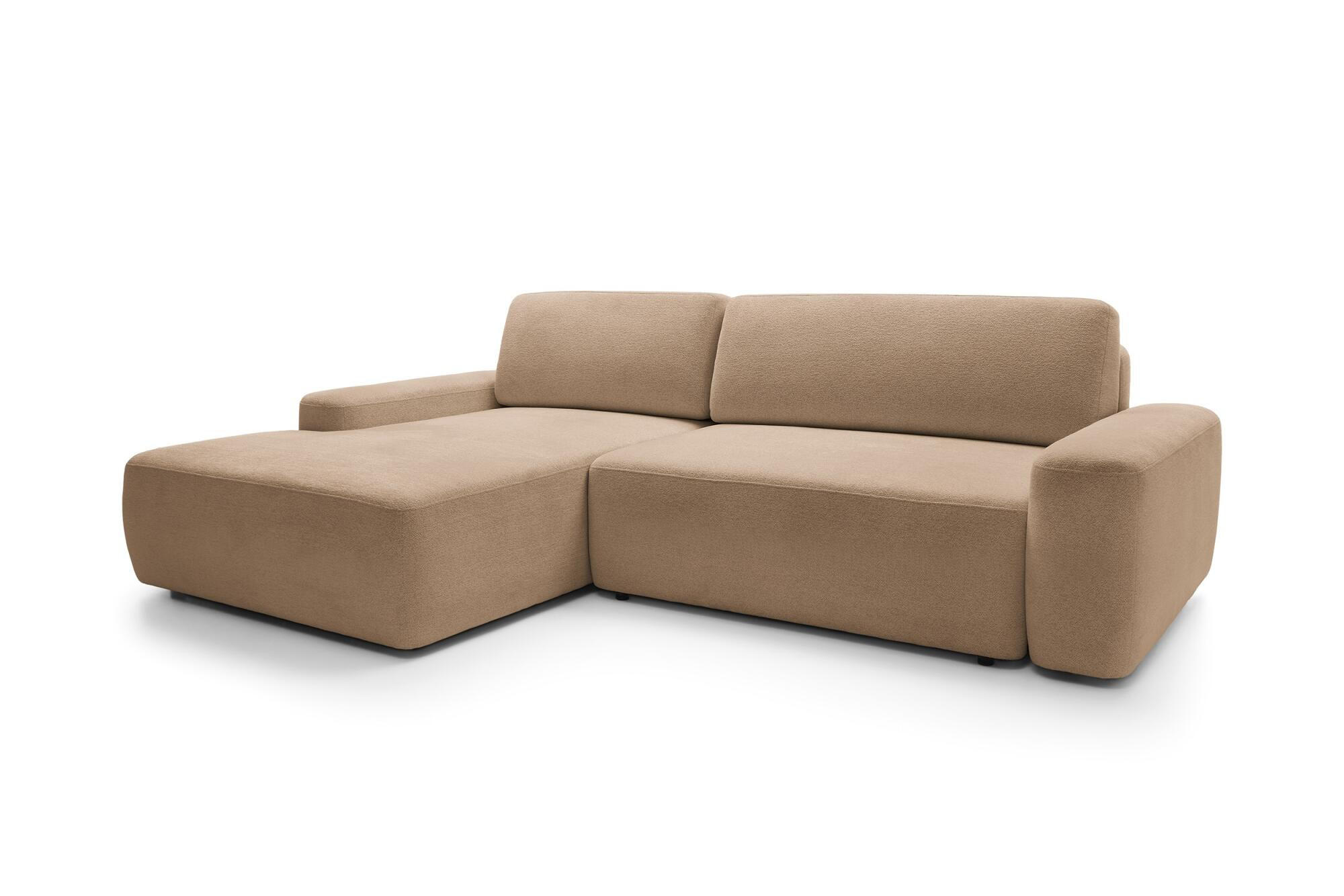 ECKSOFA BOULI Braun 264x162x82 cm - Braun, Textil (264/162cm) - FURNLUX