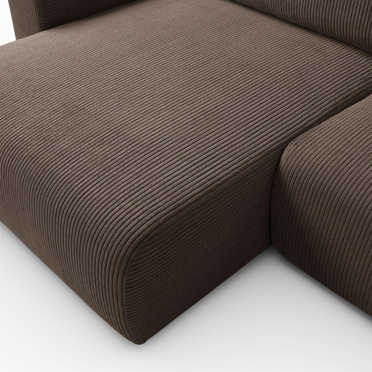 ECKSOFA OPERA L-Form mit Schlaffunktion und Bettkasten, Poso 06 - Braun, Textil (247/143cm) - Lookway