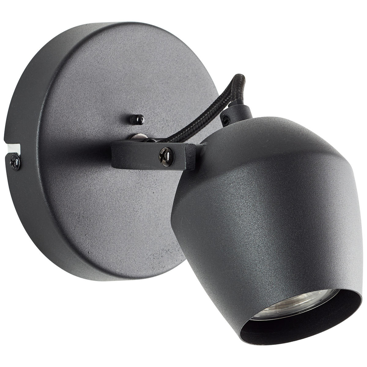 LED SPOT Vertino Schwarz 15/12/17 cm - Schwarz, Kunststoff (5cm) - Brilliant