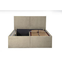 POLSTERBETT Milano Beige 160 200 32 Stauraum ohne hydraulische Funktion Mit hochwertiger Matratze H2 (bis 100 kg) und Lattenrost - Beige, Holz (160/200cm) - Halmon Schlafkomfort Betten 