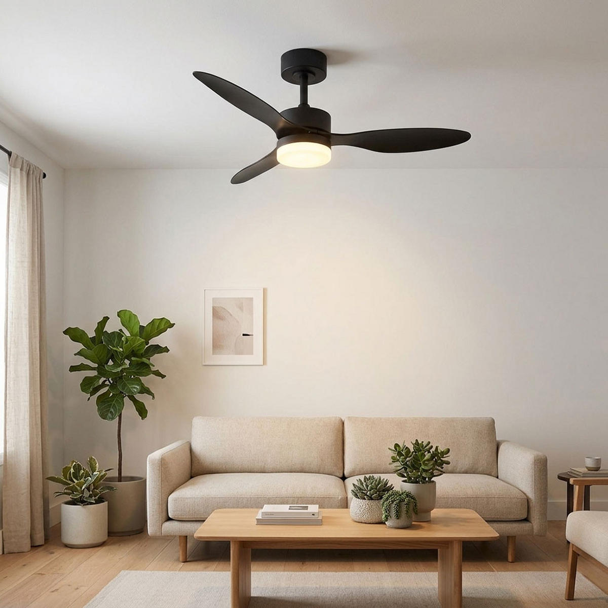LED DECKENLEUCHTE BLACKWELL, Metall, Schwarz, dimmbar - Schwarz, Metall (106/106/40.5cm) - Globo Lighting