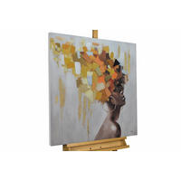 ÖLGEMÄLDE 80/80 cm - Braun/Grau, Holz/Textil (2/80cm) - KUNSTLOFT